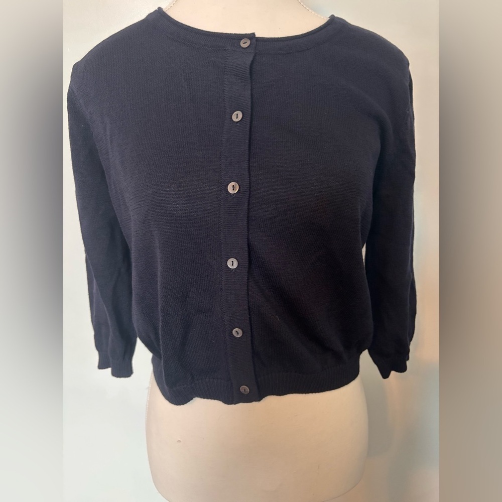 Classic Navy Blue Women's Cardigan